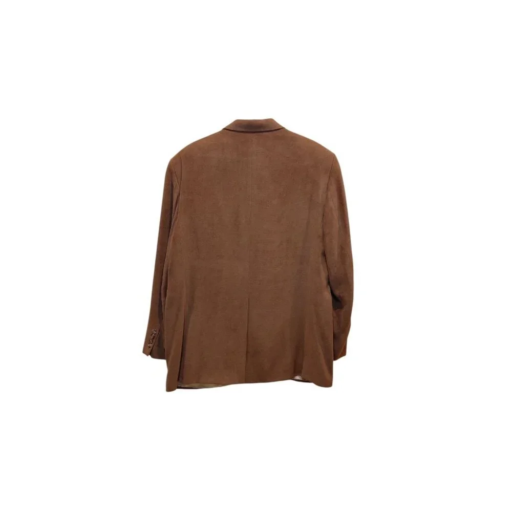 Vtg 90s LRL Lauren Ralph Lauren 2-Button Faux Suede Sport Coat 42R Blazer Preppy